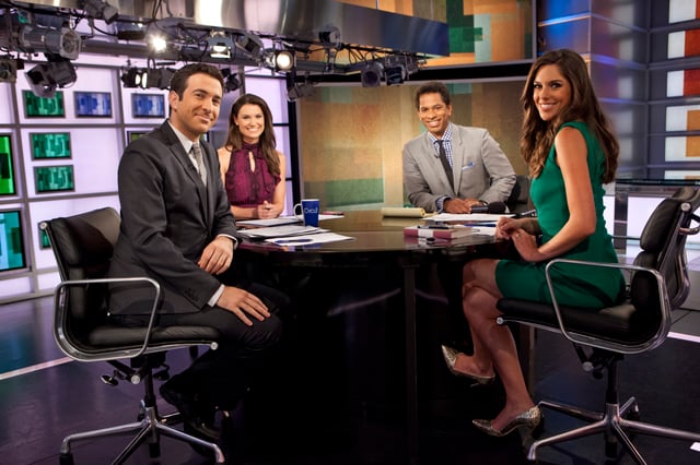 Hosts of The Cycle in 2013: Ari Melber, Krystal Ball, Touré and Abby Huntsman