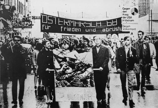 Vietnam War protesters in Vienna in 1968