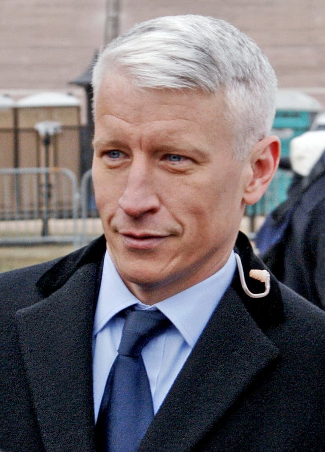 Cooper at the inauguration of President Obama in Washington, D.C., 2009