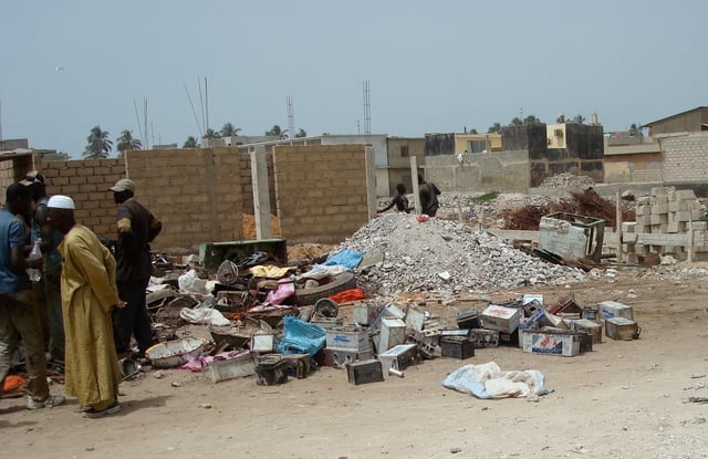 Battery collection site in Dakar, Senegal, where at least 18 children died of lead poisoning in 2008