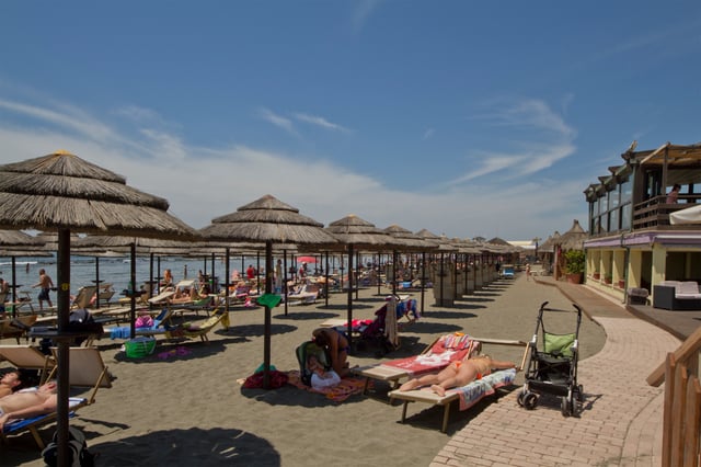 The Ostia Lido beach