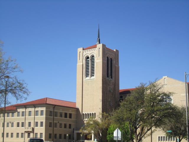 Lubbock has a large number of churches, including the downtown First Baptist congregation.