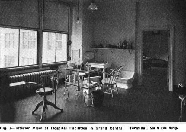 Hospital room in the terminal, 1915