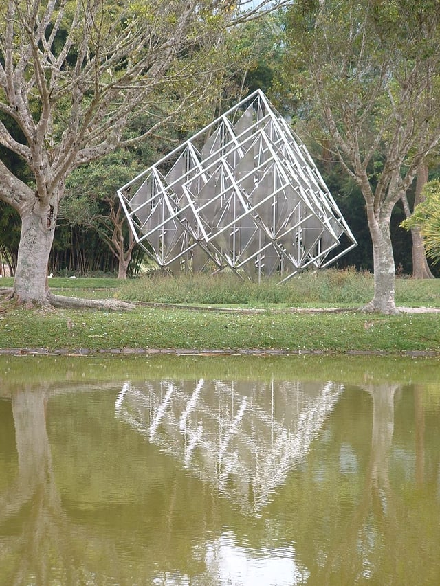 Espejo Solar by Alejandro Otero, located at the laguna de los espejos