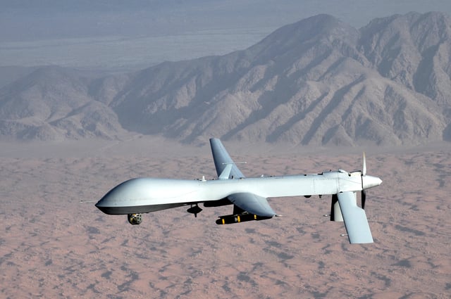 US Air Force MQ-1 Predator drone flown remotely by a pilot on the ground