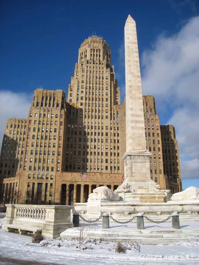 Buffalo City Hall, with McKinley Monument in the foreground