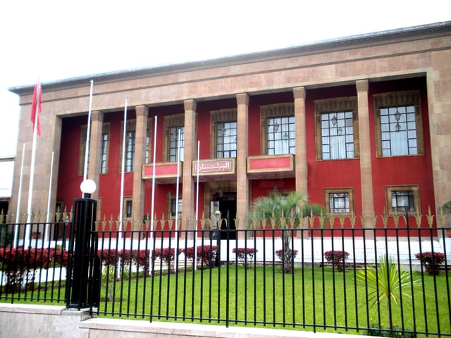 The legislature's building in Rabat.