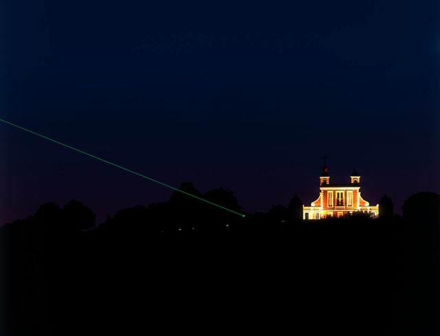 Laser at night