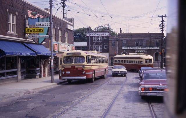 Looking south on Oakwood towards St. Clair, 1968