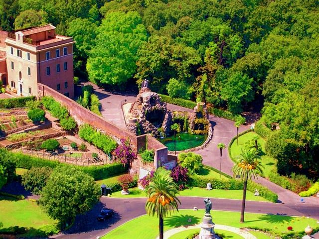 The gardens next to the monastery