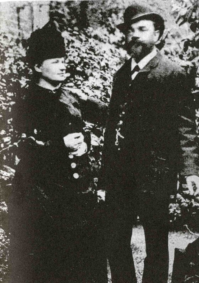 Dvořák with his wife Anna in London, 1886.