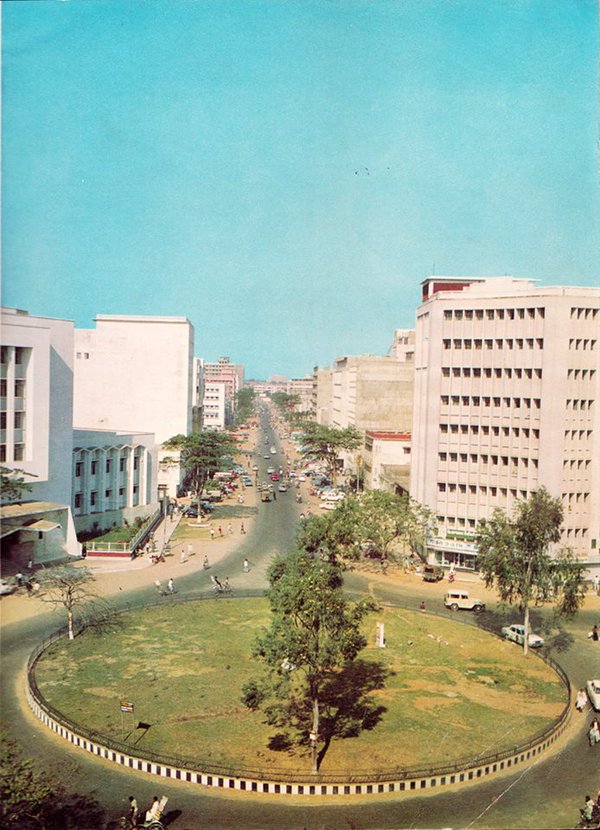 Dhaka's central business district in the 1960s