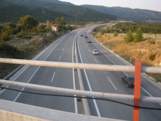 View of the Egnatia odos highway.