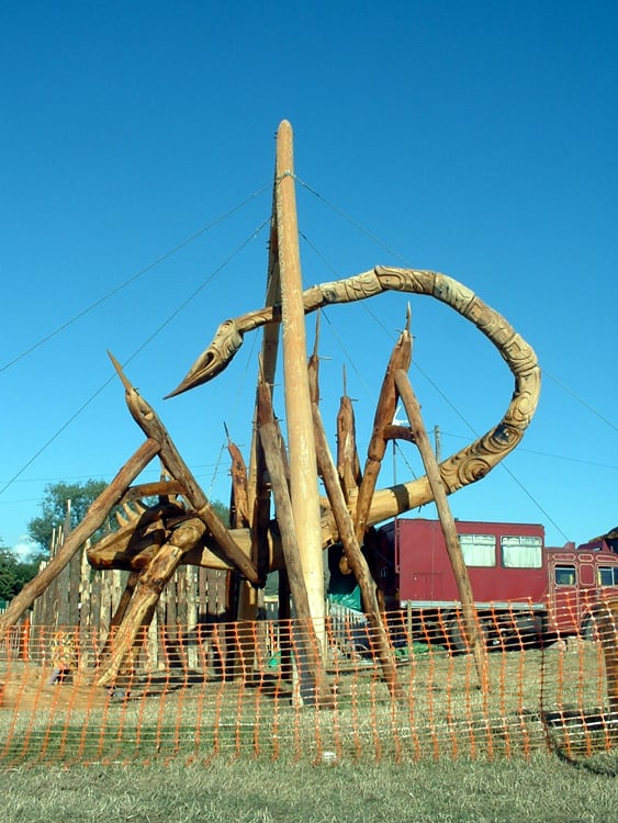 An example of the sculptures and other artwork displayed across the site