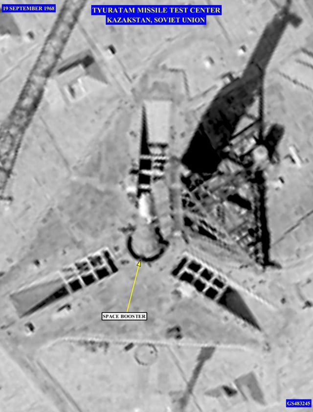 N1 imaged by US KH-8 Gambit reconnaissance satellite, 19 September 1968