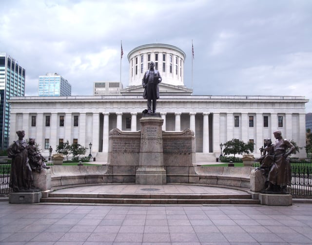 The Ohio Statehouse and its William McKinley Monument