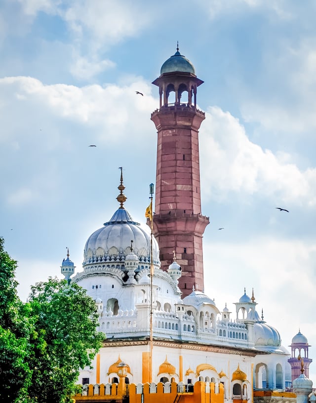 The Samadhi of Ranjit Singh is located next to the iconic Badshahi Masjid in Lahore, Pakistan.