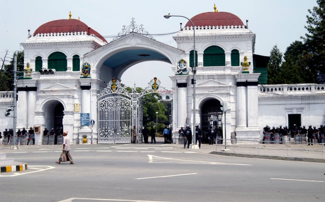 Entrance to Singha Durbar, the seat of the Nepali government in Kathmandu