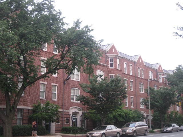 Townhouse Row, home of many fraternities and sororities.