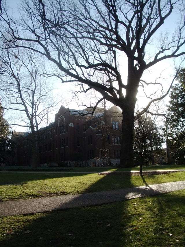 Bicentennial Oak, facing Buttrick Hall, predates the Revolutionary War.