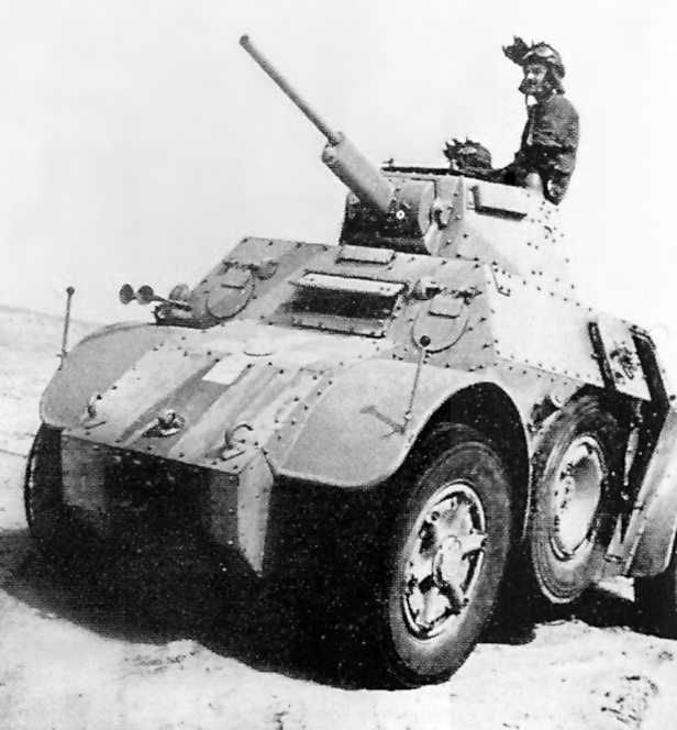 An Italian "AB 41" armored car in Egypt