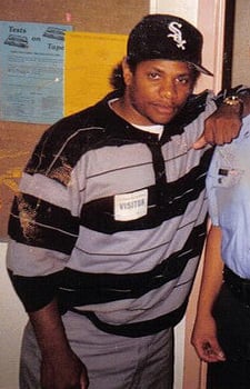 Eazy-E (pictured in 1993) feuded with the other former members of the group until his death in 1995