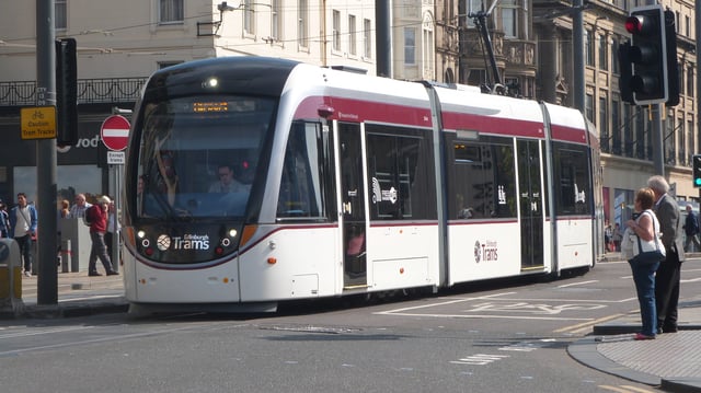Edinburgh tram car assembled in CAF Beasain (Gipuzkoa)