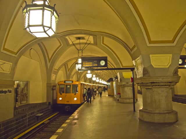 Berlin U-Bahn (Metro) at Heidelberger Platz station