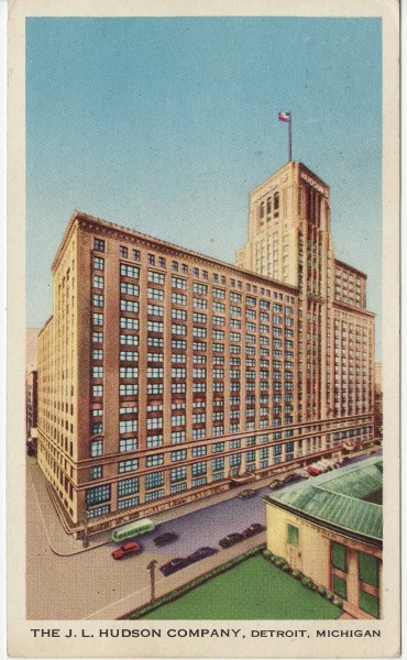 The J.L. Hudson building in Detroit. The Dayton Company merged with J.L. Hudson in 1969 forming the Dayton-Hudson Corporation.