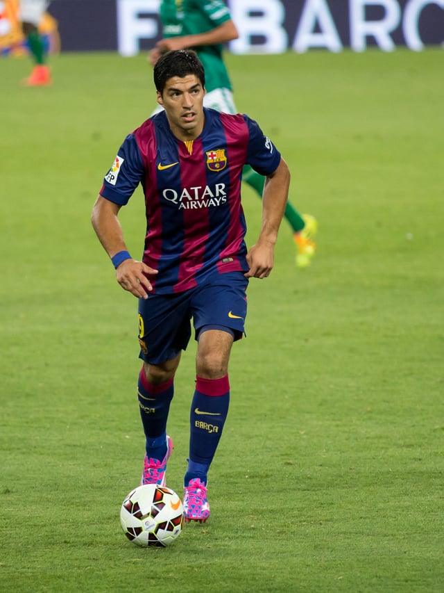 Luis Suárez joined the club in 2014. Messi, Suárez and Neymar, dubbed MSN, formed a record breaking strike force.