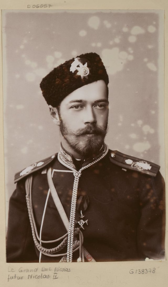 Nicholas as Tsarevich in 1892