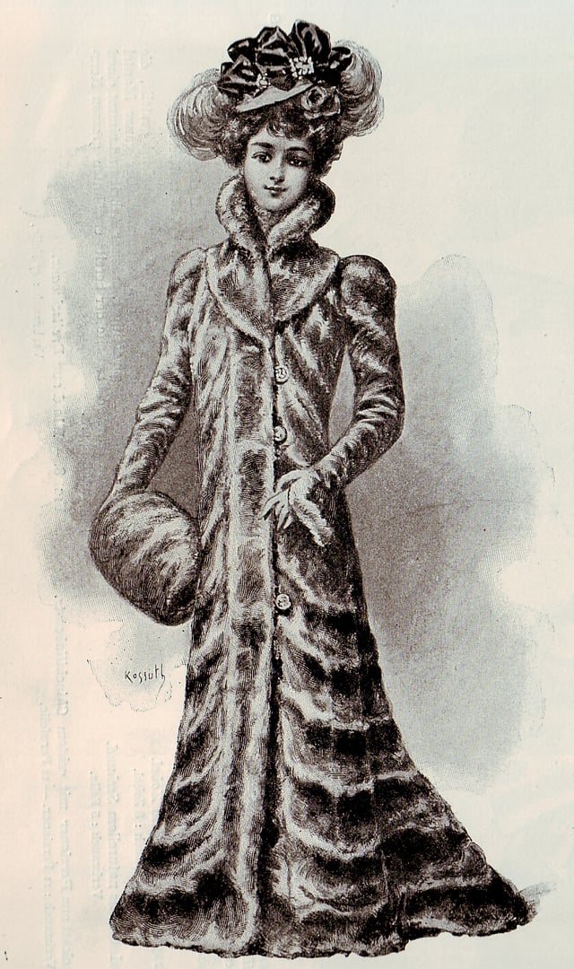 Chinchilla fur coat, exhibited at the 1900 Exposition Universelle, Paris