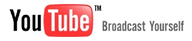 The YouTube logo from launch until 2011, featuring its former slogan Broadcast Yourself