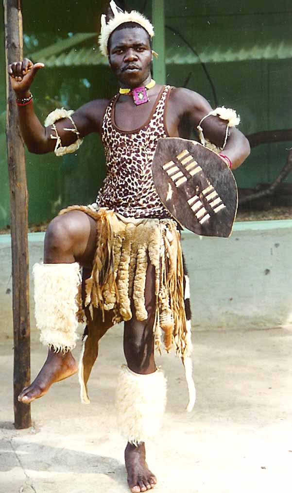 A Zulu traditional dancer in Southern Africa