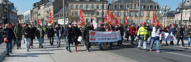 Demonstration against Hollande's labour reform in Belfort, 2016