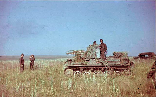 1941 colour photograph of a Panzerjäger I in western Ukraine