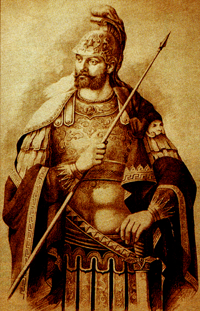 Imaginary portrait of Constantine XI, the last Roman emperor of the Eastern Roman empire (until 1453).