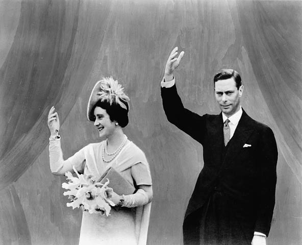 King George VI and Queen Elizabeth of the United Kingdom, during a visit to the Canadian Pavilion