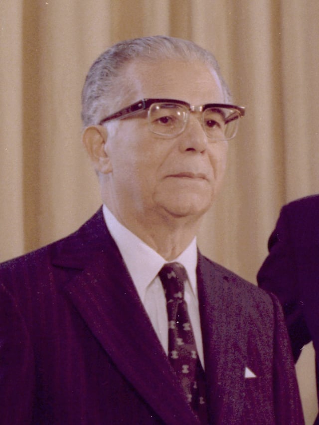 Joaquín Balaguer, puppet president during the dictatorship of Trujillo (1960-1962), and democratically elected president of the country for 22 years (1966-1978 & 1986-1996).