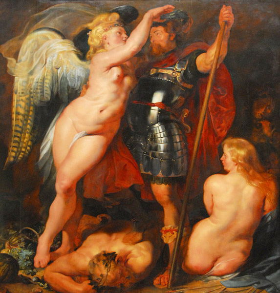 Krönung des Tugendhelden by Peter Paul Rubens