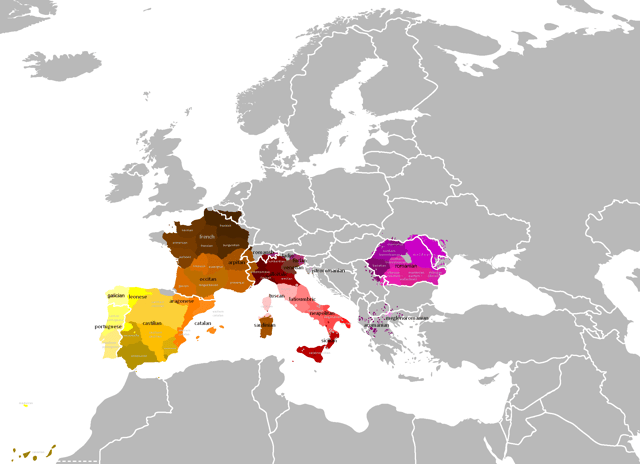Romance languages, languages that developed from Latin following the collapse of the Western Roman Empire, are spoken in Western Europe to this day and their extent almost reflects the continental borders of the old Empire.