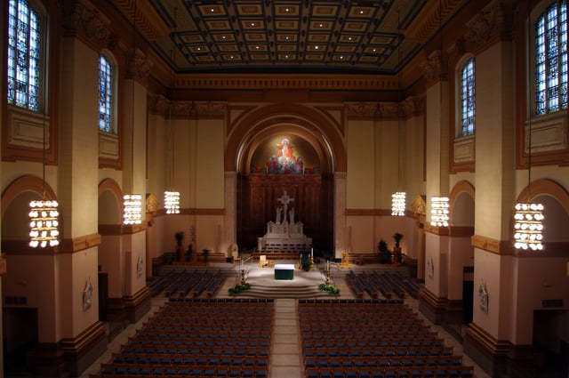 Interior of Saints Peter and Paul Cathedral, head church of the Roman Catholic Archdiocese of Indianapolis.
