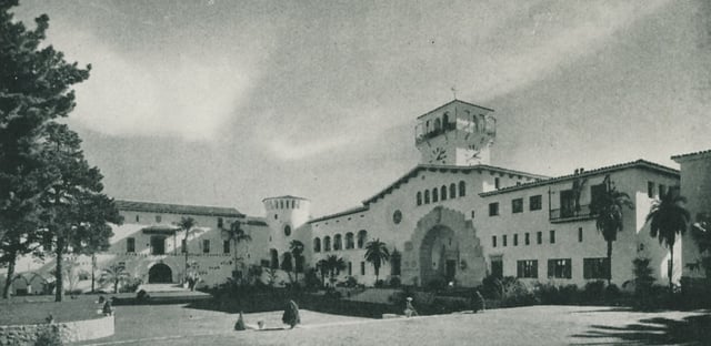 The new Santa Barbara County Courthouse was dedicated on August 14, 1929.