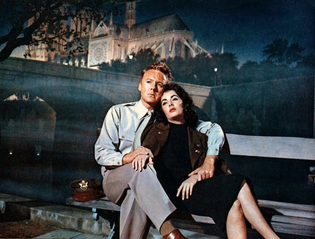 Van Johnson and Taylor in the romantic drama The Last Time I Saw Paris