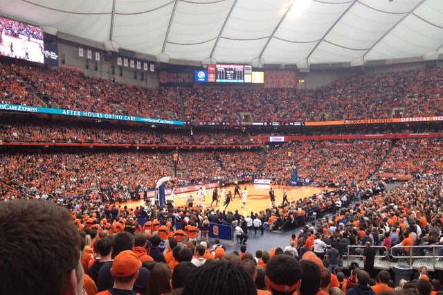 Basketball game in the Carrier Dome