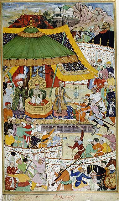 The court of Akbar, an ill ama