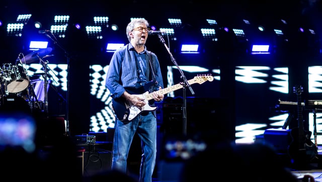 Clapton at the Royal Albert Hall in 2017 during his A Celebration of 50 Years of Music tour