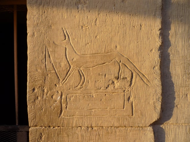Ancient graffito at Kom Ombo Temple, Egypt