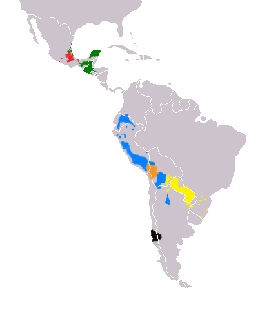 Quechua, Guaraní, Aymara, Náhuatl, Lenguas Mayas, Mapudungun