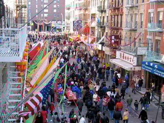 Street fairs are commonplace in Chinatown.